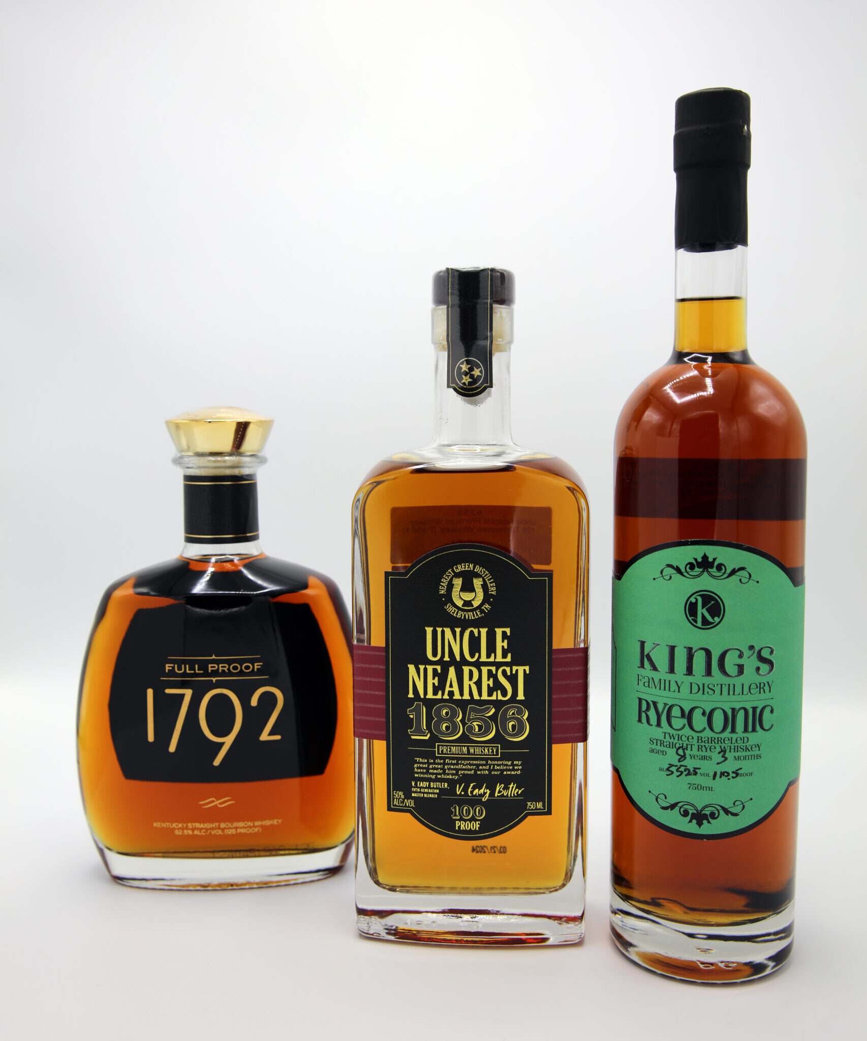 Sazerac Company, Inc. 		1792 Full Proof  							"Best of Show" 1st Place,
Nearest Green Distillery  	Uncle Nearest 1856 Premium Aged Whiskey 	"Best of Show" 2nd Place,
King's Family Distillery 		King's Family Ryeconic  						"Best of Show" 3rd Place